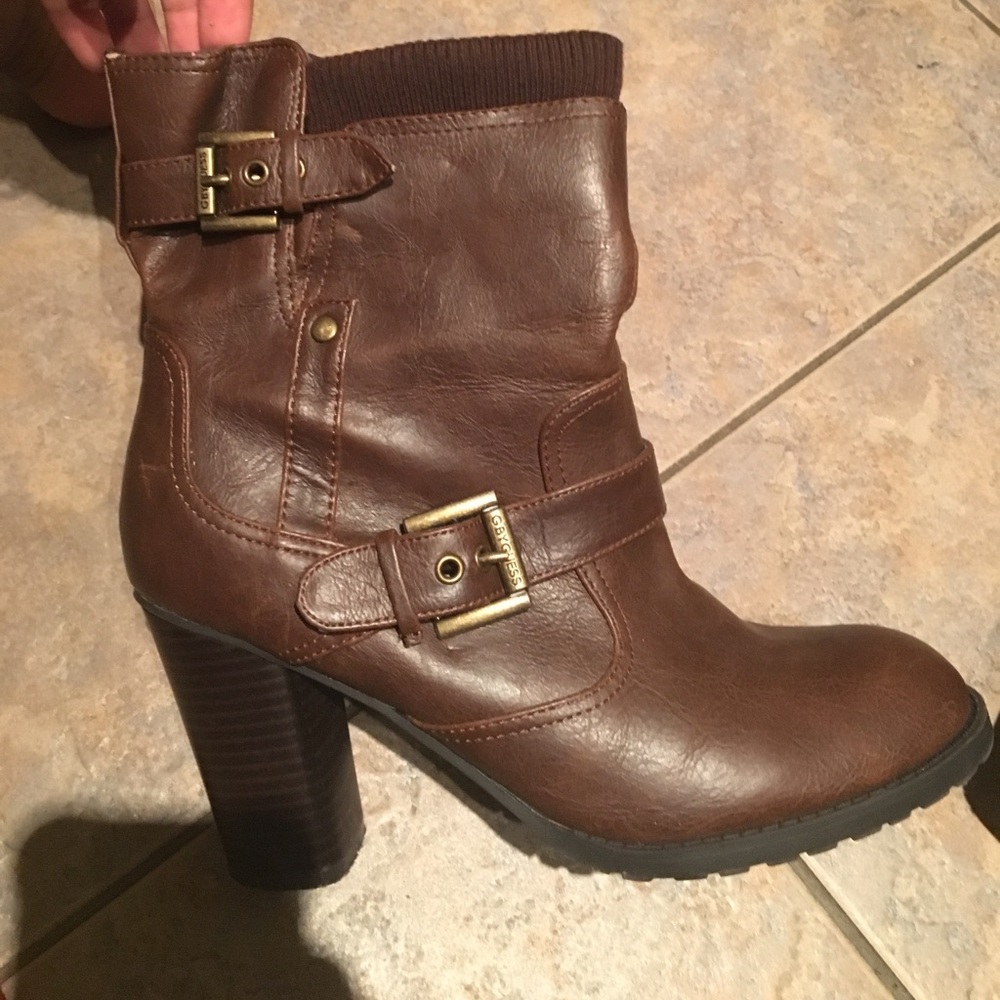Brown ankle boots